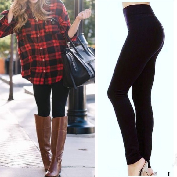 Last 1!New Cozy High Waist Leggings Fleece Lining - Picture 2 of 7